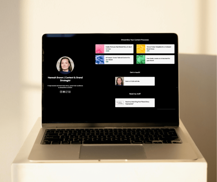 Sounds & Stories Stan Store sells digital products for brands looking to streamline their content processes